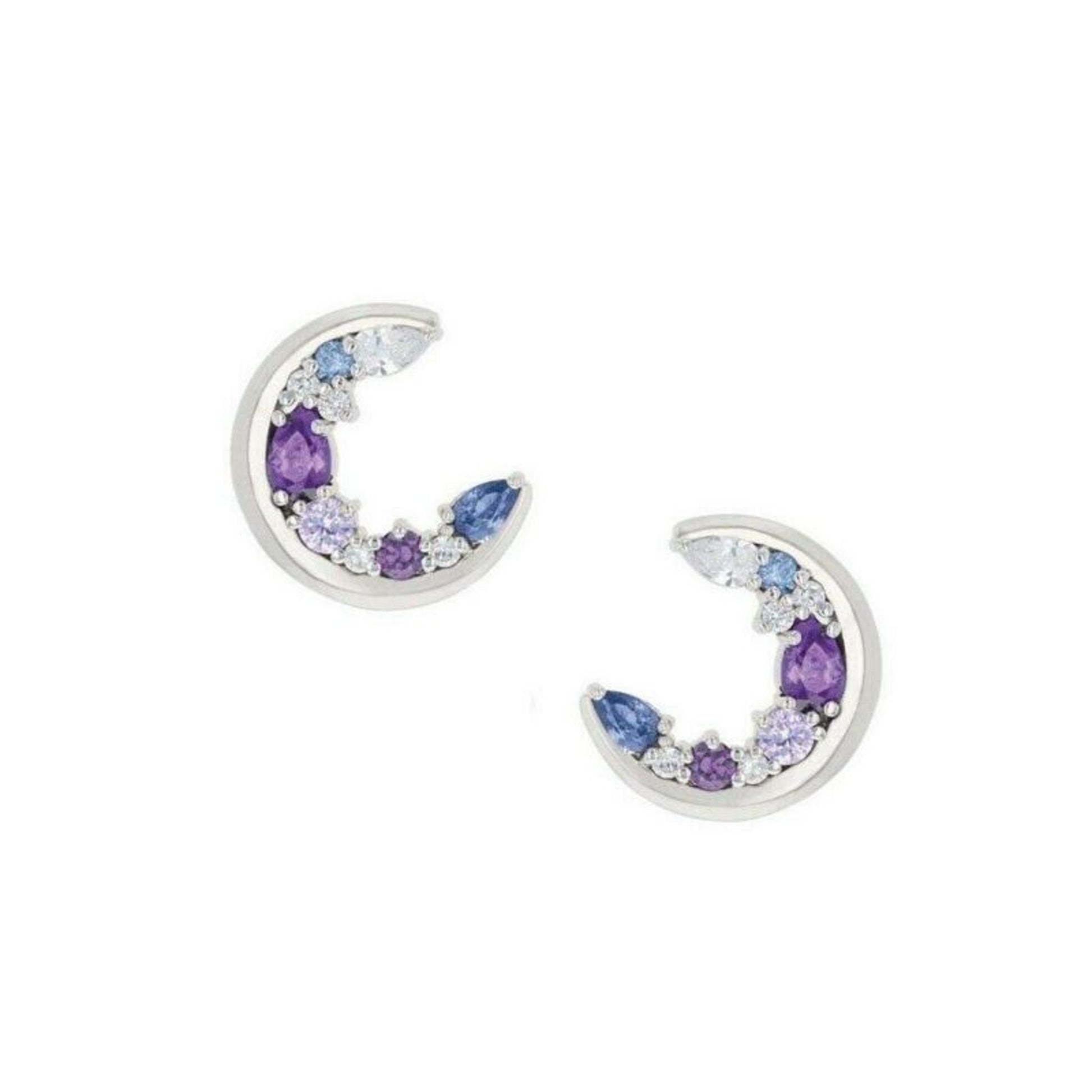 Montana Silversmiths Purple Haze Cluster Moon Earr