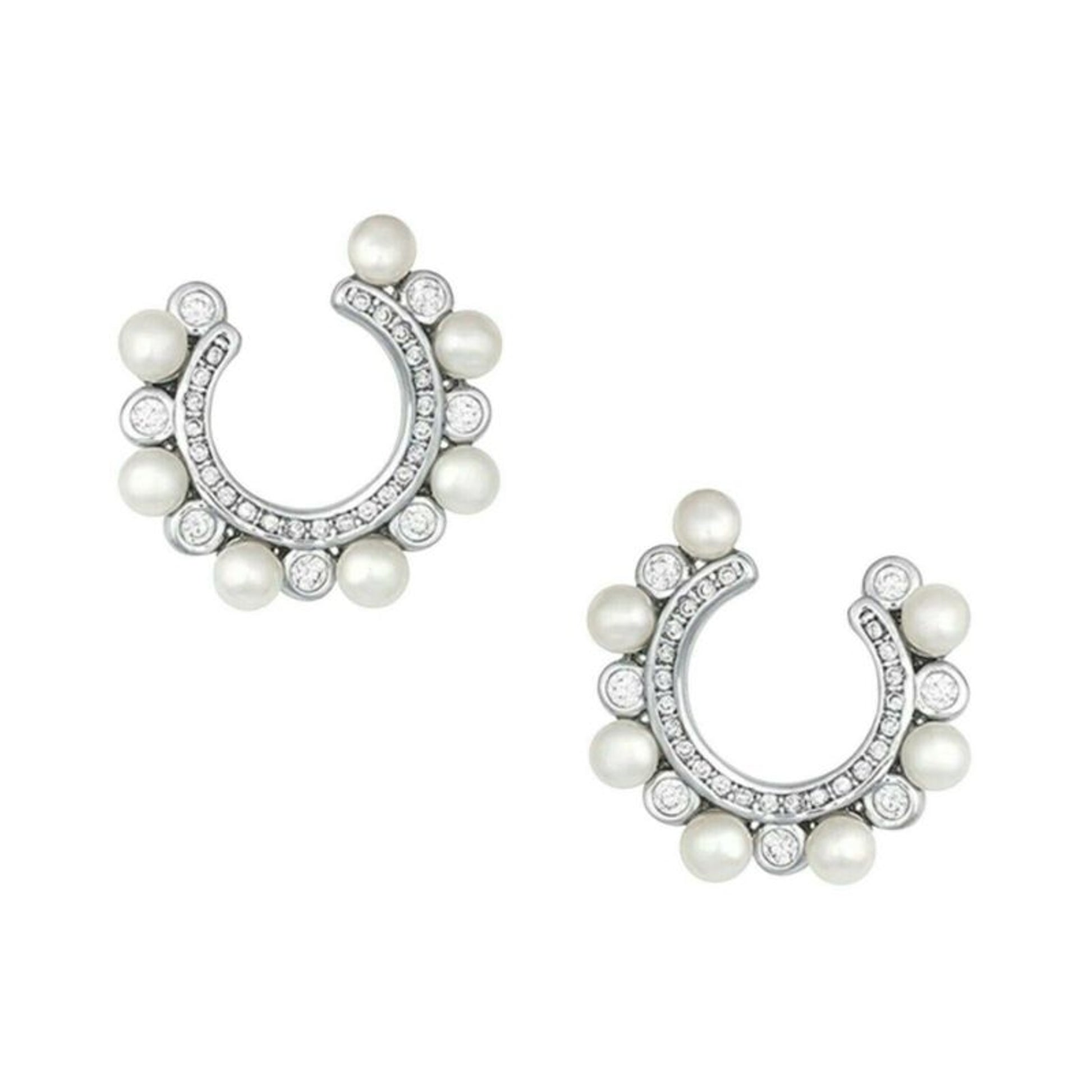 Montana Silversmiths Horseshoe Pearl Earrings