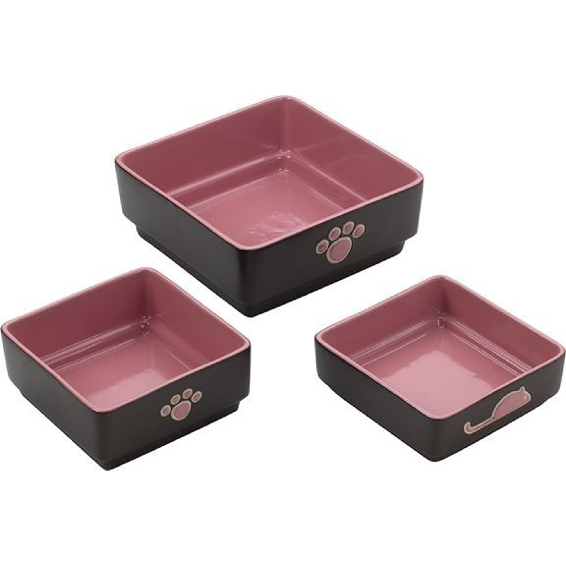 SPOT Four Square Stoneware Dog Dish