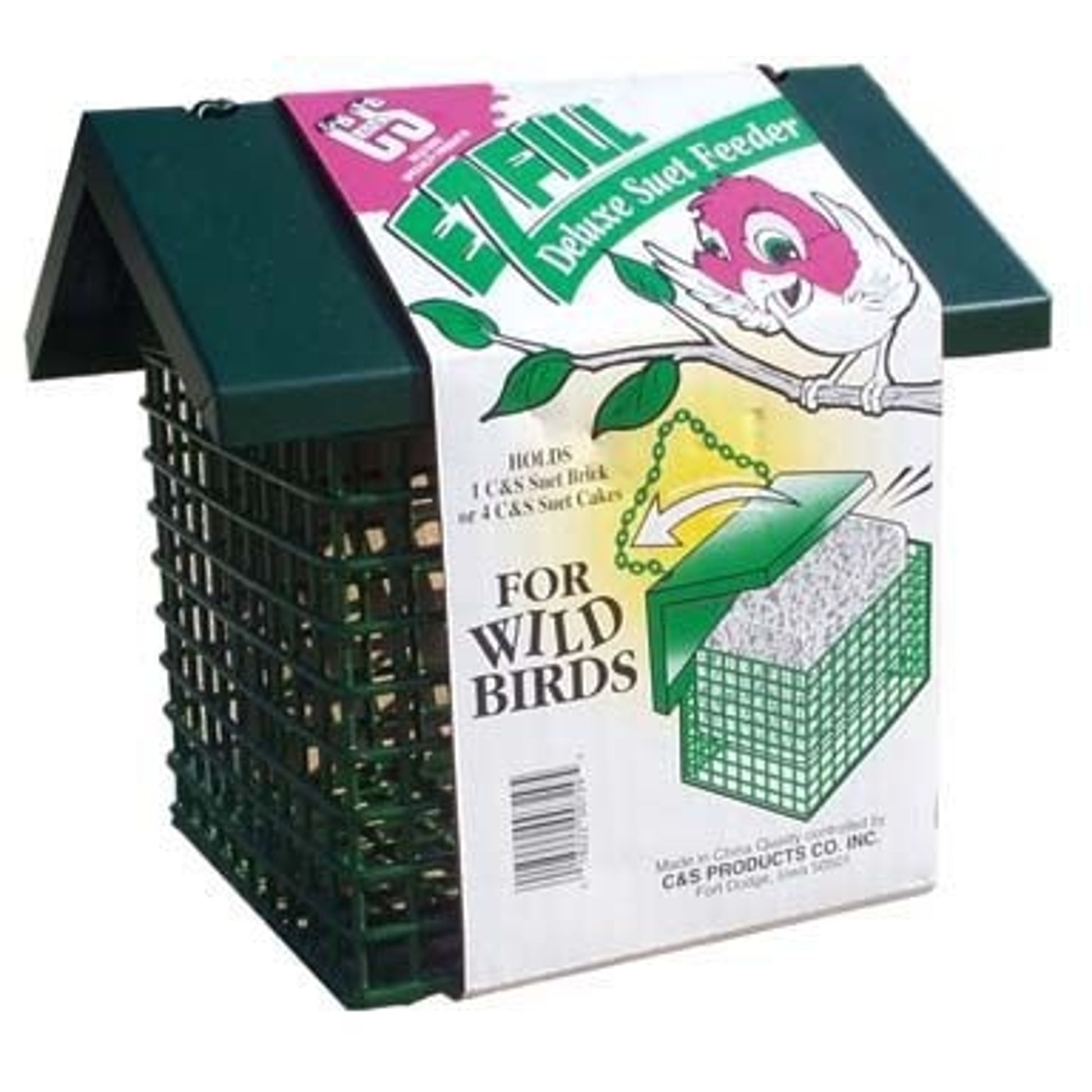 EZ Fill Suet Feeder 6inx 6.25in x 6.25in green