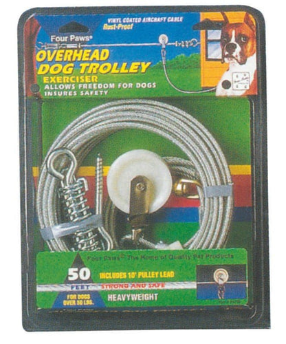 Heavyweight Trolley Dog Exerciser 100 Ft Silver