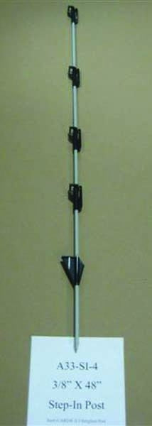 StepIn Fence Post 3/4x4ft Silver