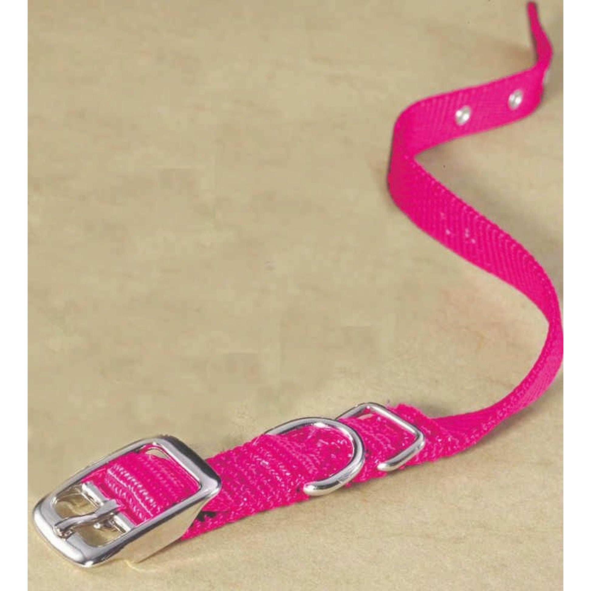 Single Nylon Dog Collar 2x0.25x0.25 Black