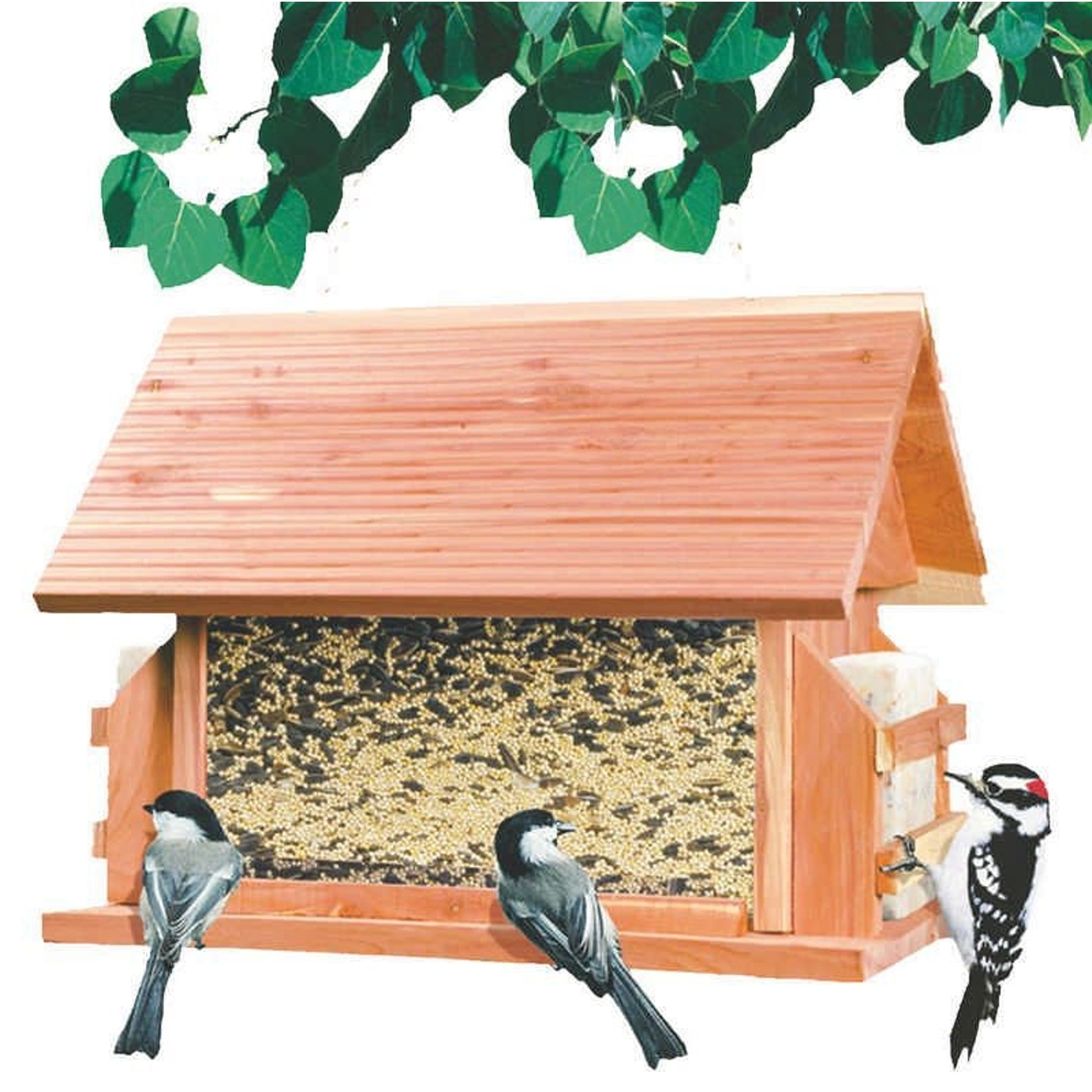 Lodge Feeder For Birds 10 x 13 x 10.5 Natural