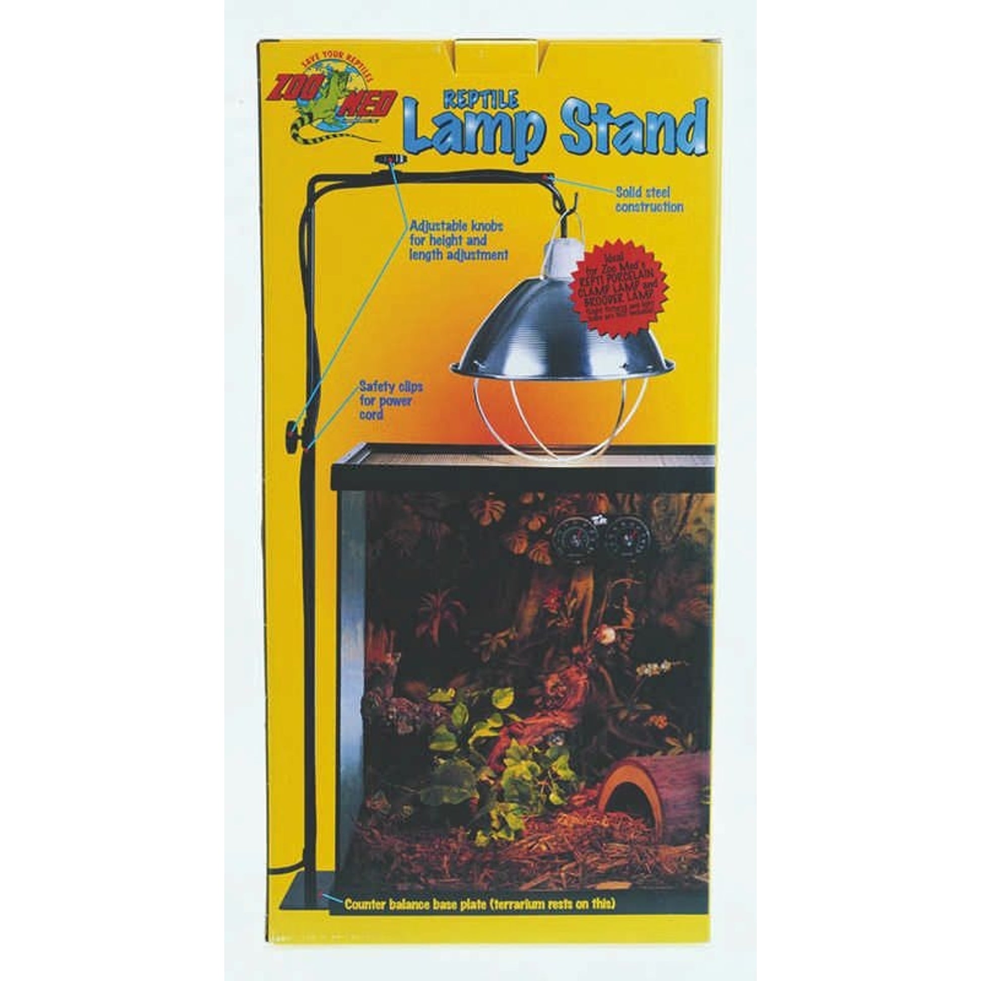 Repti Lamp Stand For Reptile Lighting Blk