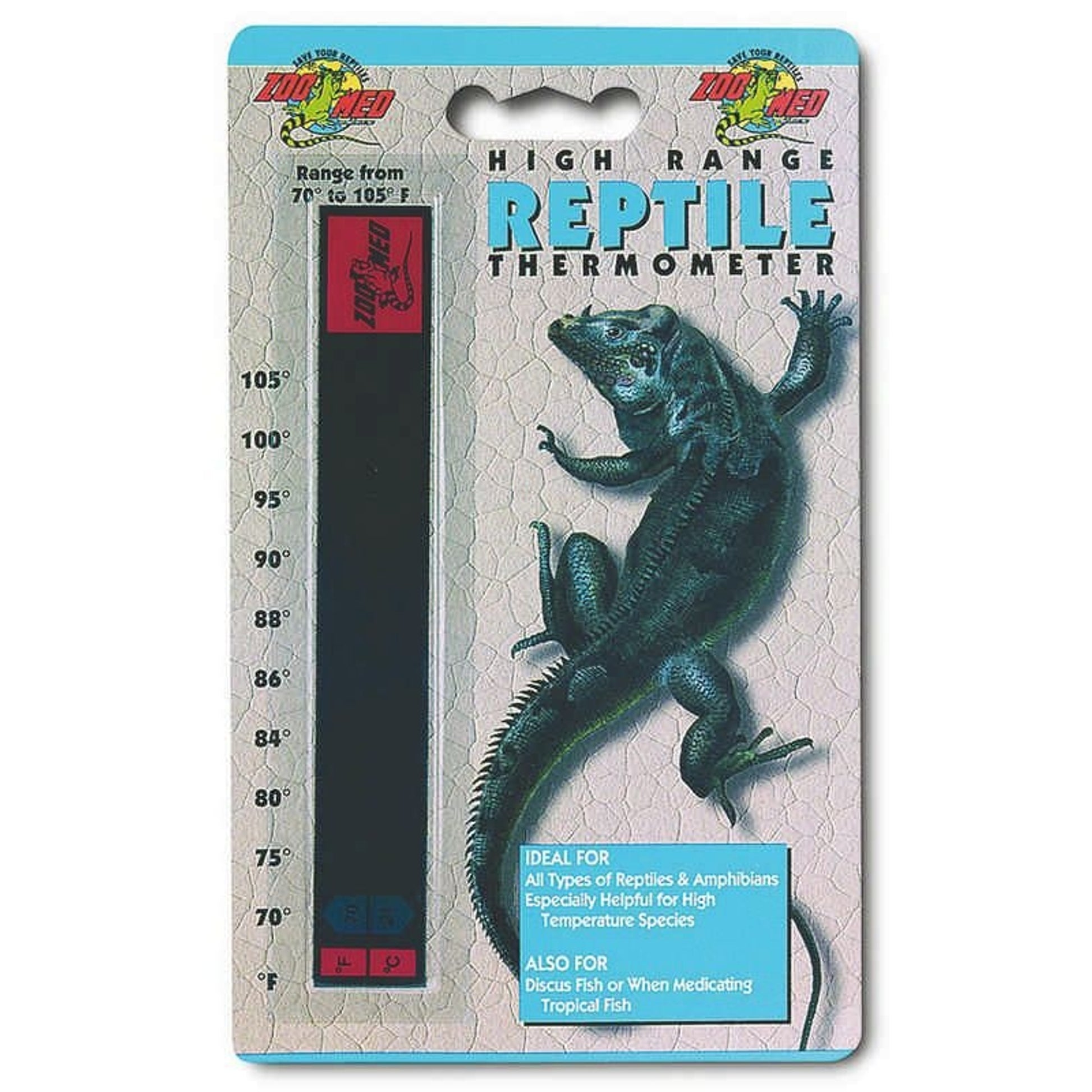 High Range Reptile Thermometer 5 x 2 x 9 Black