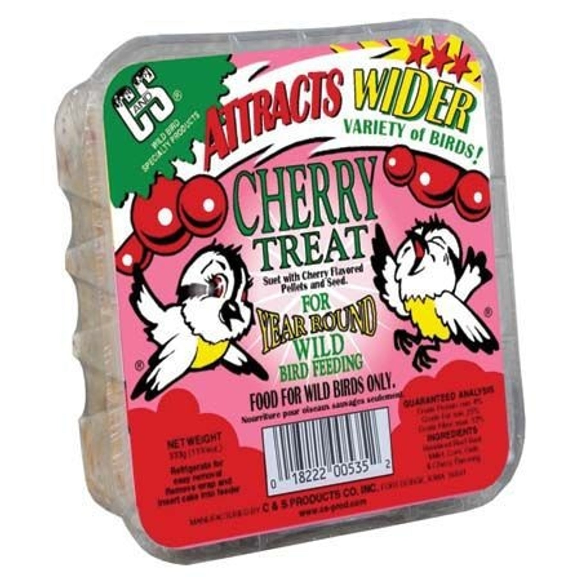 Cherry Treat Suet Cake For Wildbirds 11.75oz