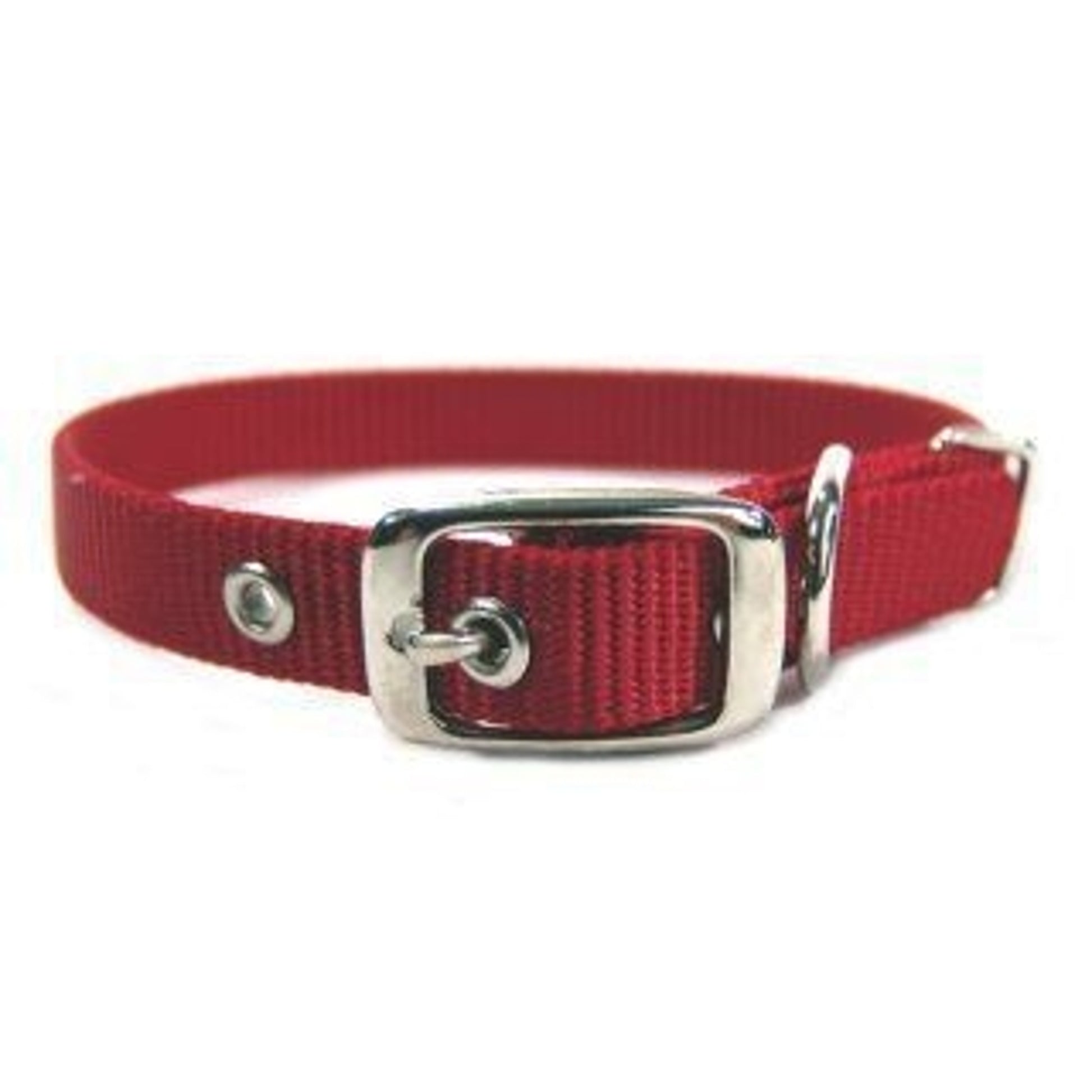 Single Thck Nyln Dlx Dg Collar 5/8 X16 Red