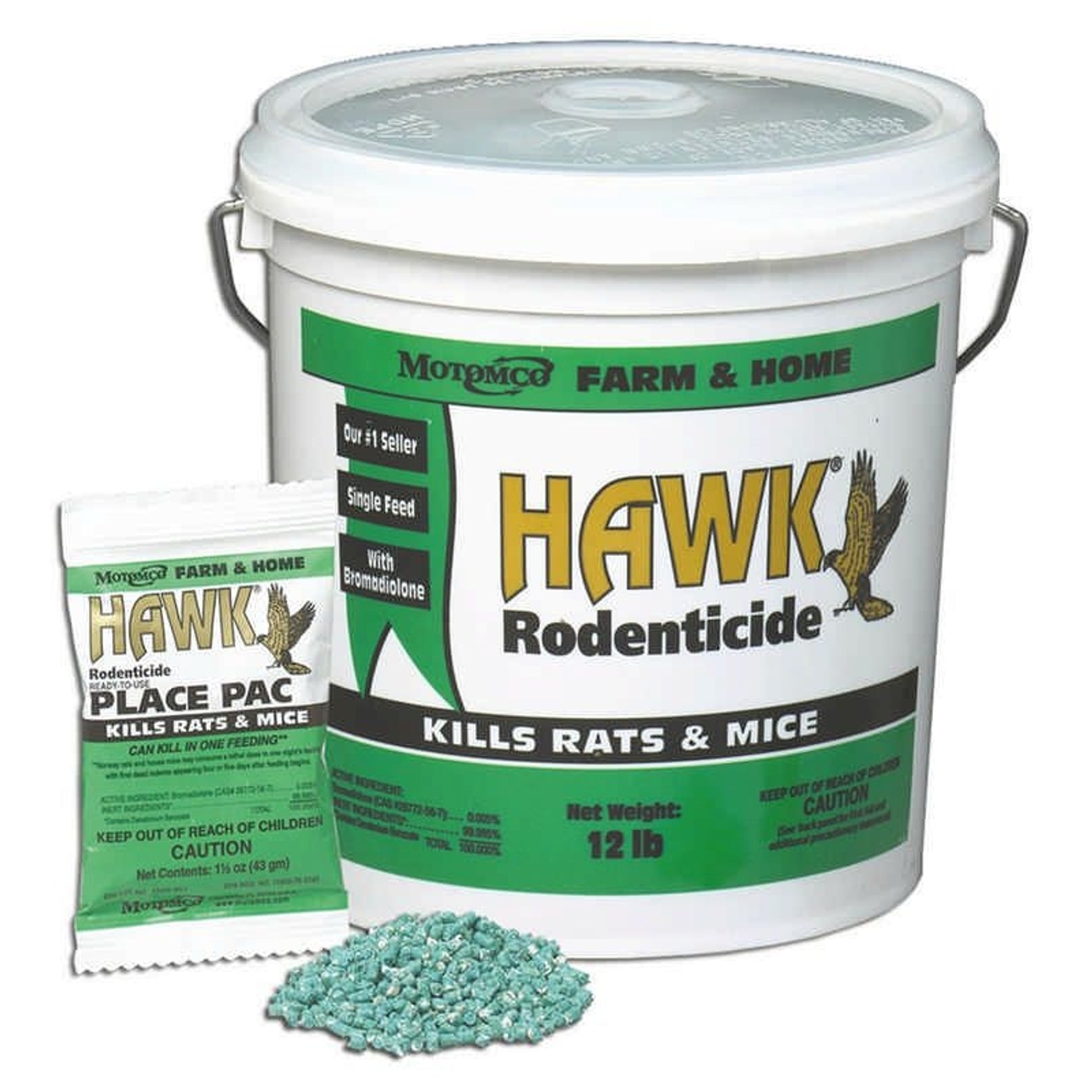 Hawk Rodenticide Pellet 12 Pound