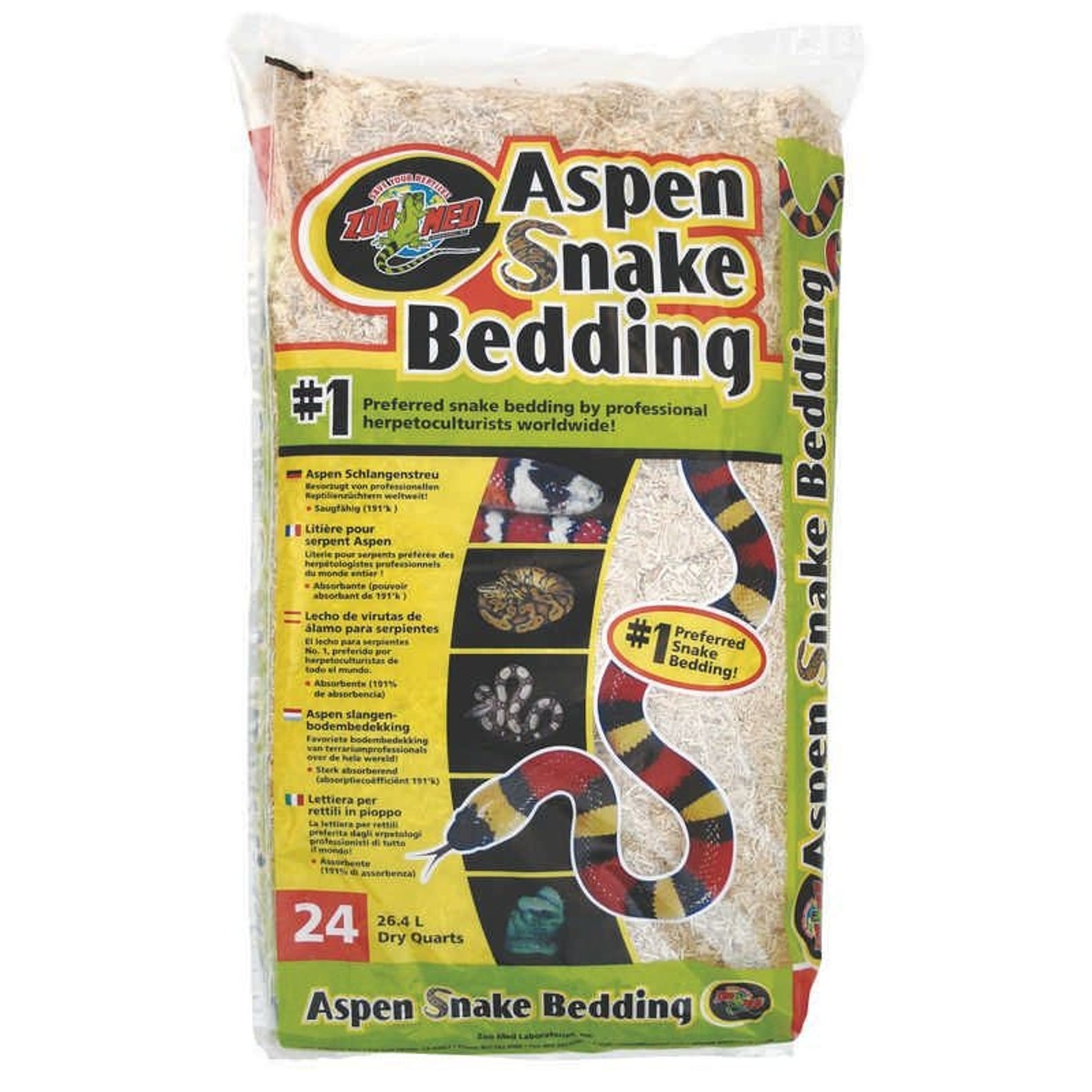 Aspen Snake Bedding 24 Quarts Natural