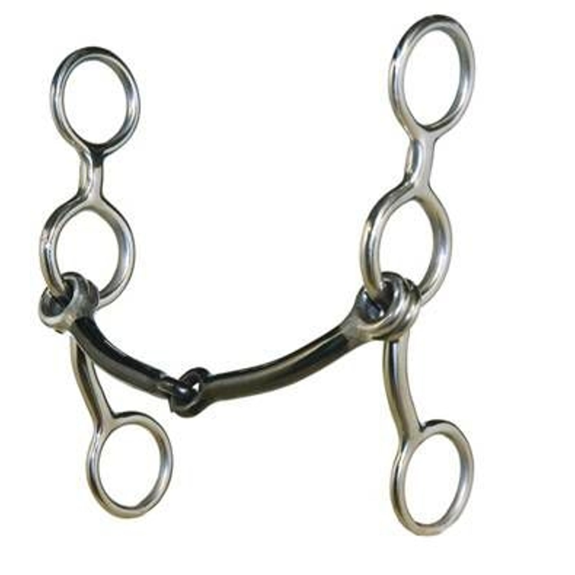 Metalab Jr Cow Horse Smooth Snaffle Gag Bit 5.5
