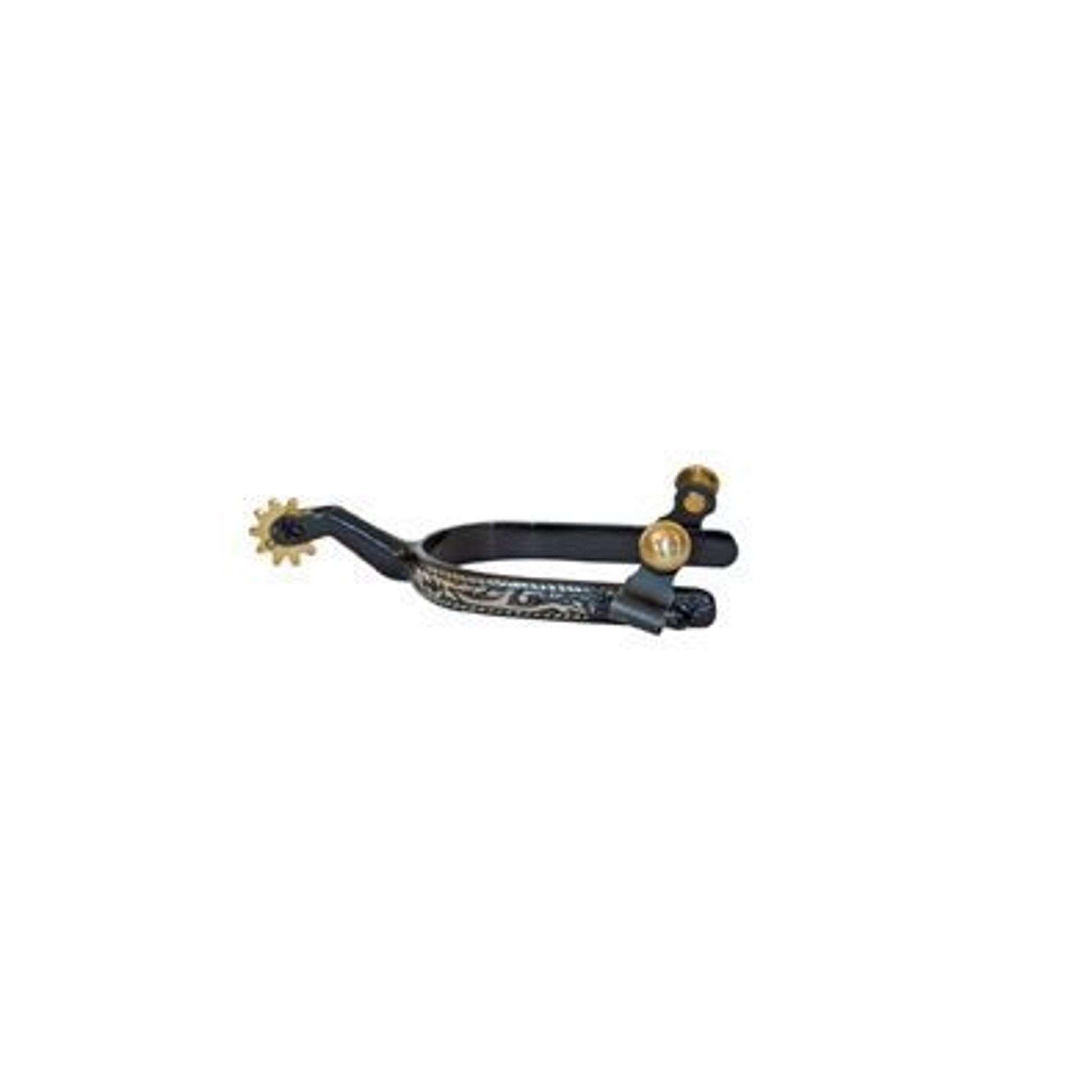 Metalab Mens Black Satin Roping Spur Brn
