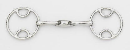 Centaur Stainless Steel Loop Ring Oval Gag Bit