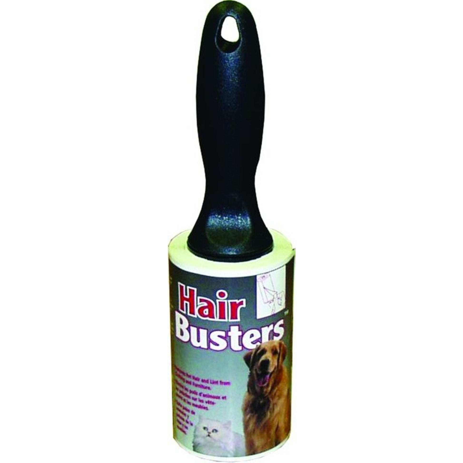 Pet hair pick-up with handle single unit
