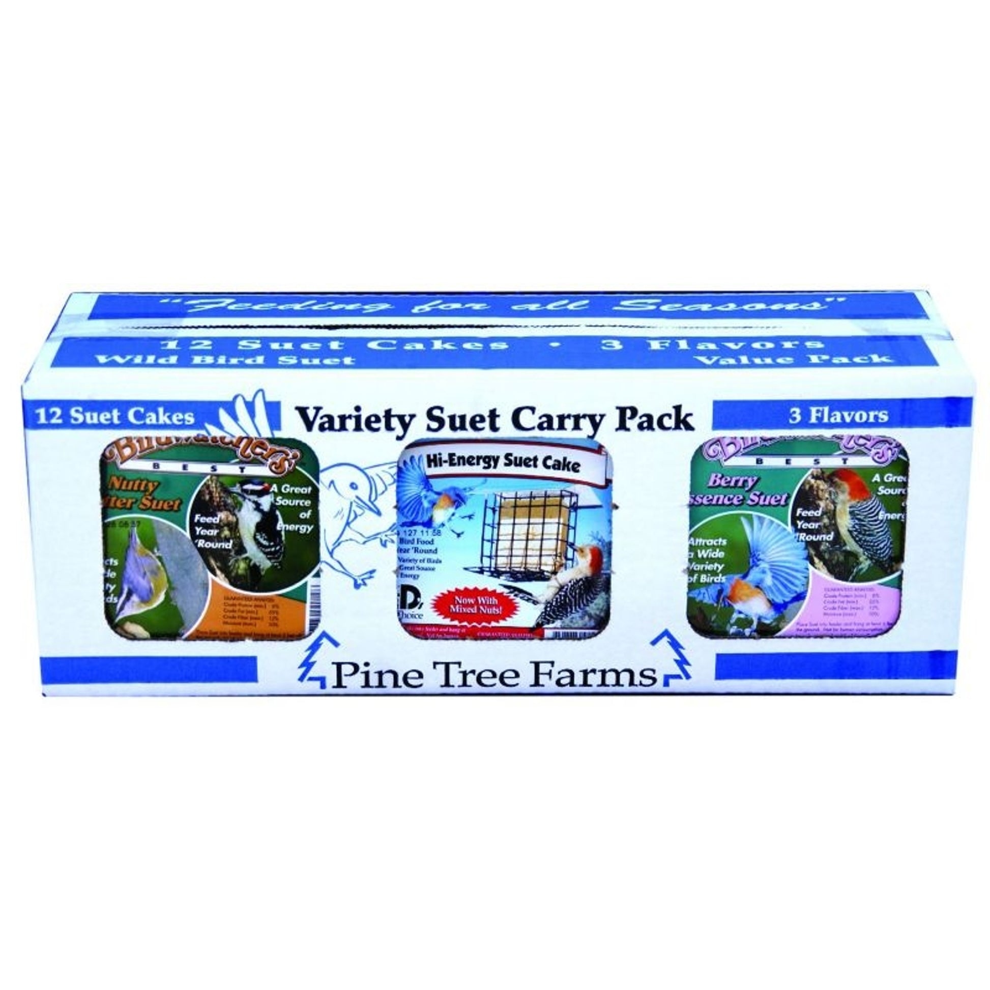 Pine Tree Farms 3 Flavor Suet Pack 12 Pack
