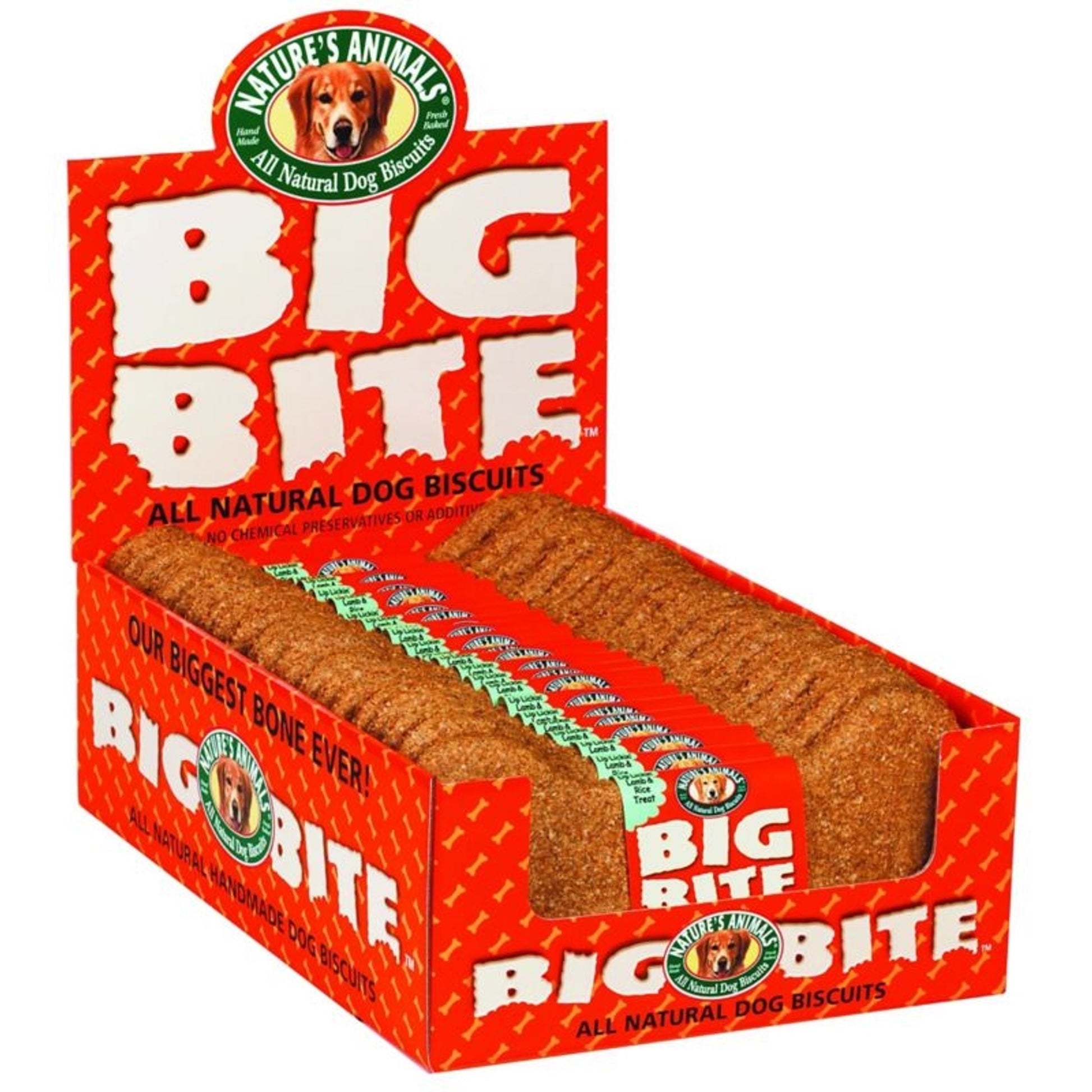 Natures Animals Big Bite Biscuit 8/24 Pack Chicken