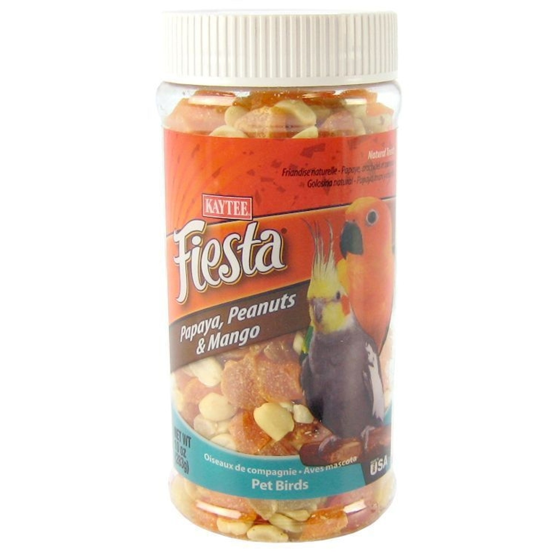 Kaytee Fiesta Treat Jar 8oz Nuts And Cherries