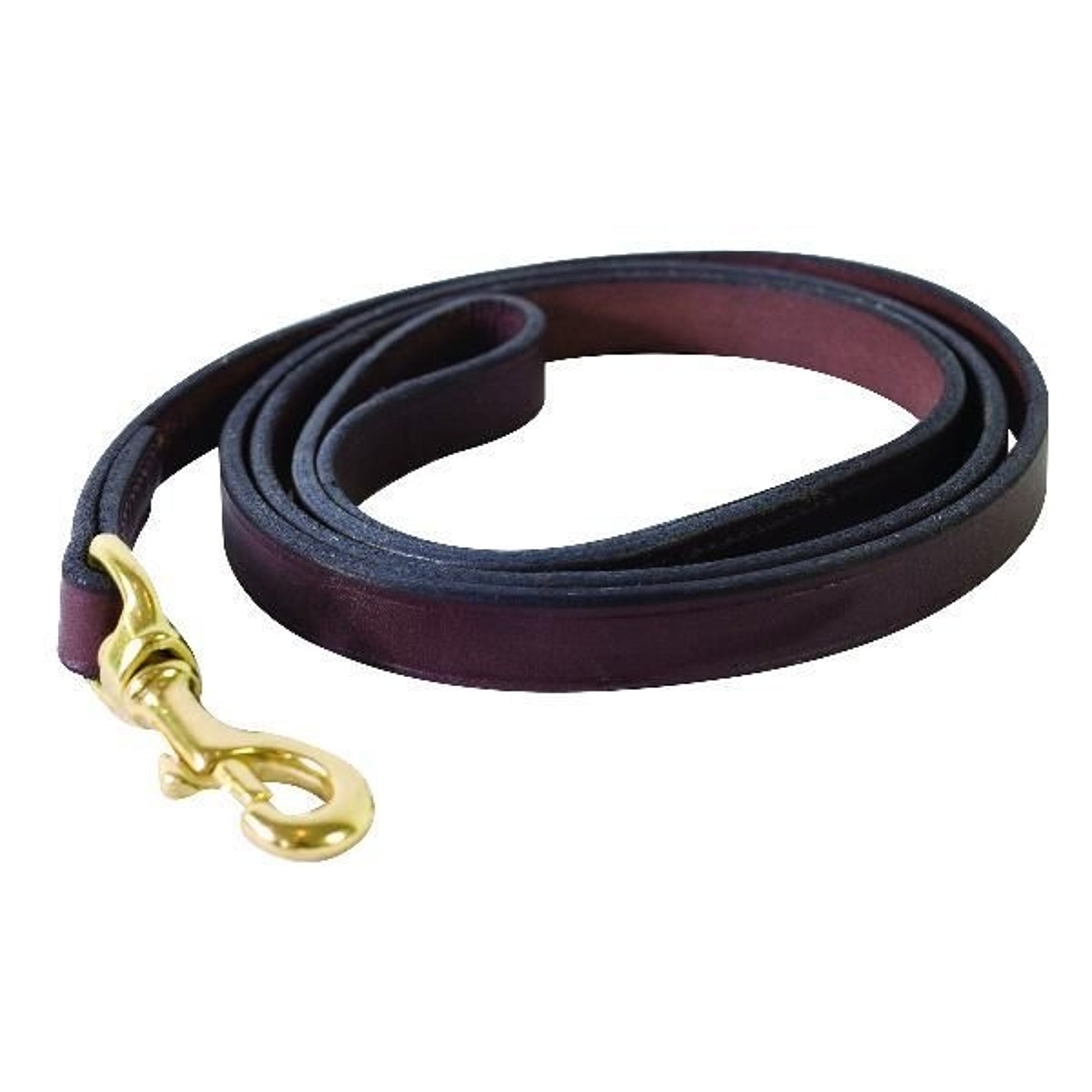 Perris Plain Leather Dog Leash 3/4 x 5ft Black