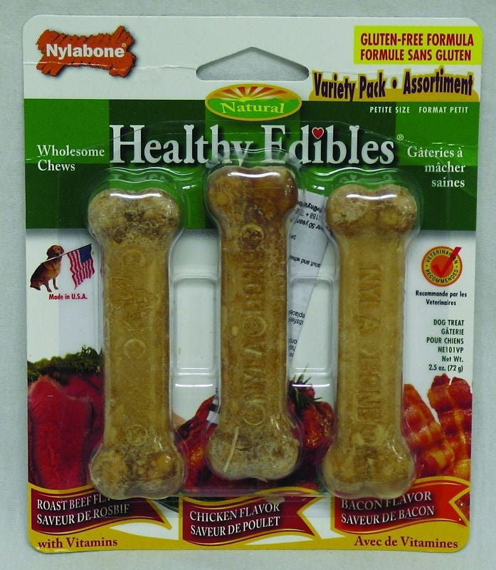 Nylabone Healthy Edibles Variety Pk Petite/3 Pk
