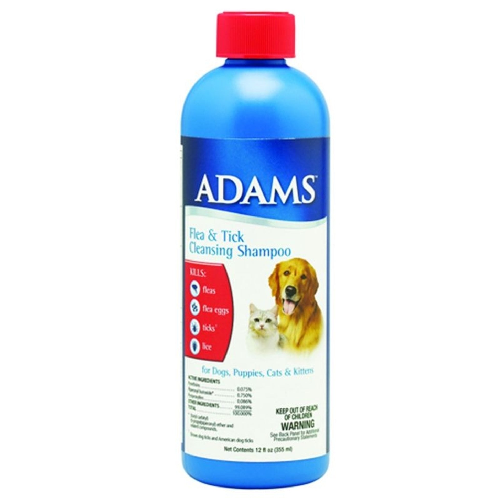 Adams Flea/Tick Cleansing Shampoo WPrecor 12oz