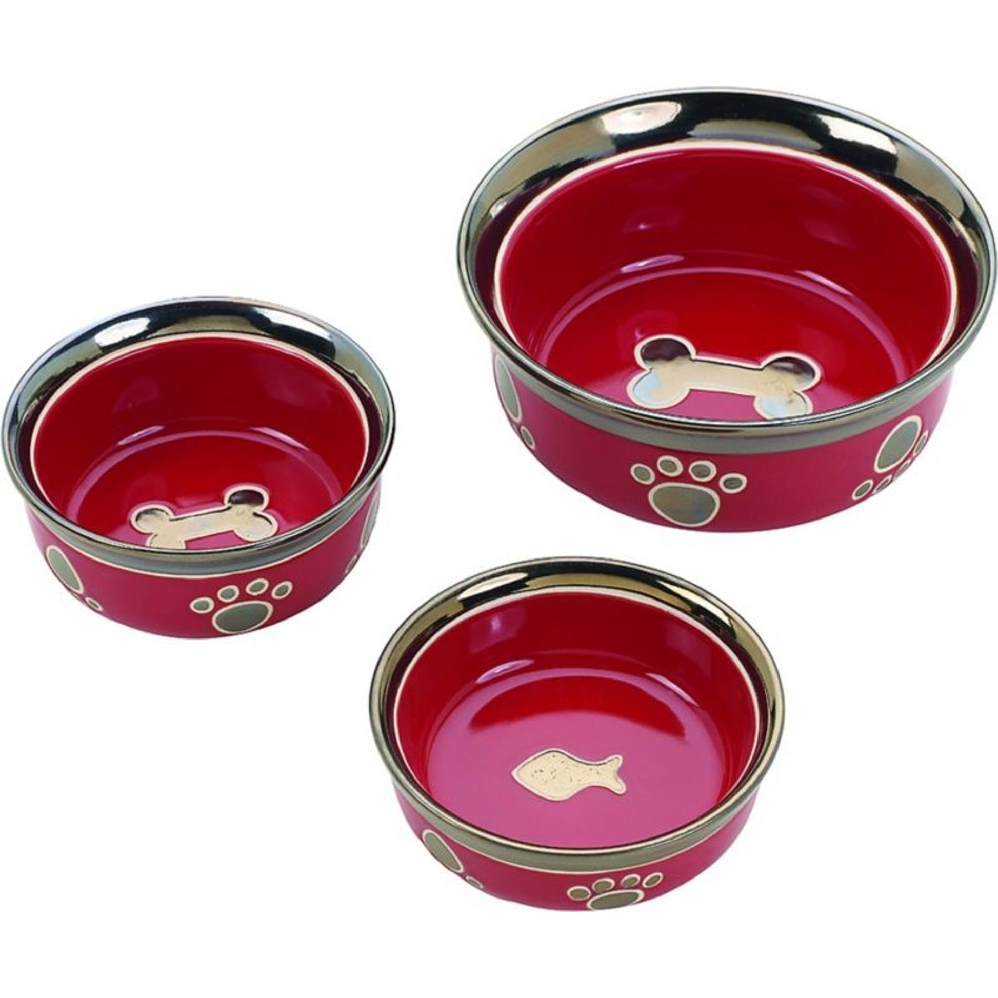 Spot Ritz Copper Rim Dog Dish 7 Black