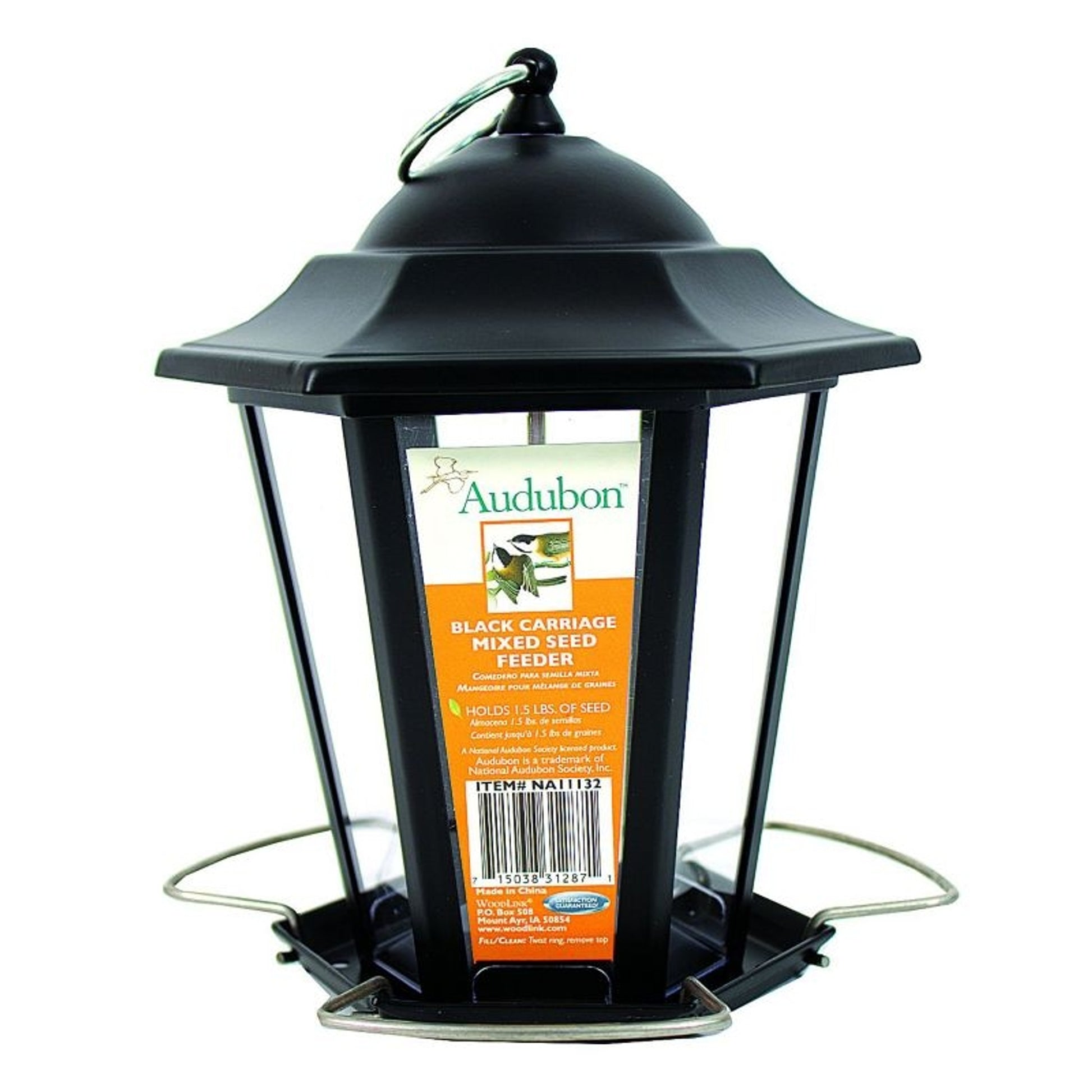 Audubon Black Carriage Mix Seed Feeder 1.5lb Blk