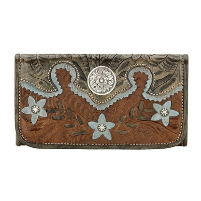 American West Desert Wildflower Tri Fold Wallet