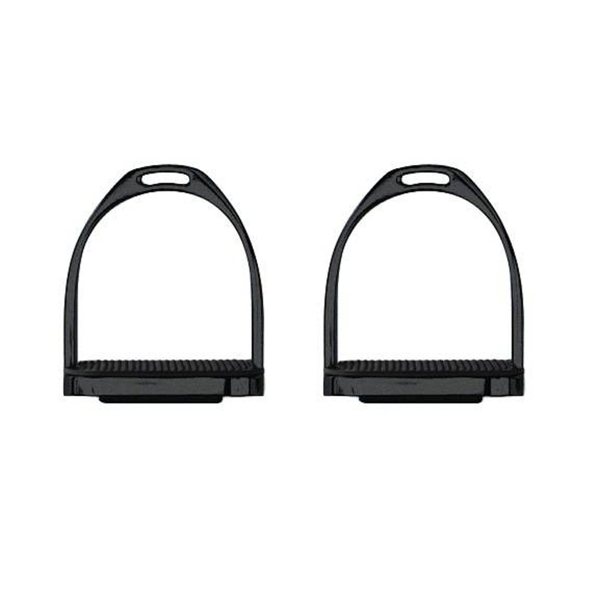 Perris Black Powder Coated Stirrup Irons 4.5 Black