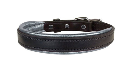Perris Metallic Pad Leather Dog Collar LG HavPlat