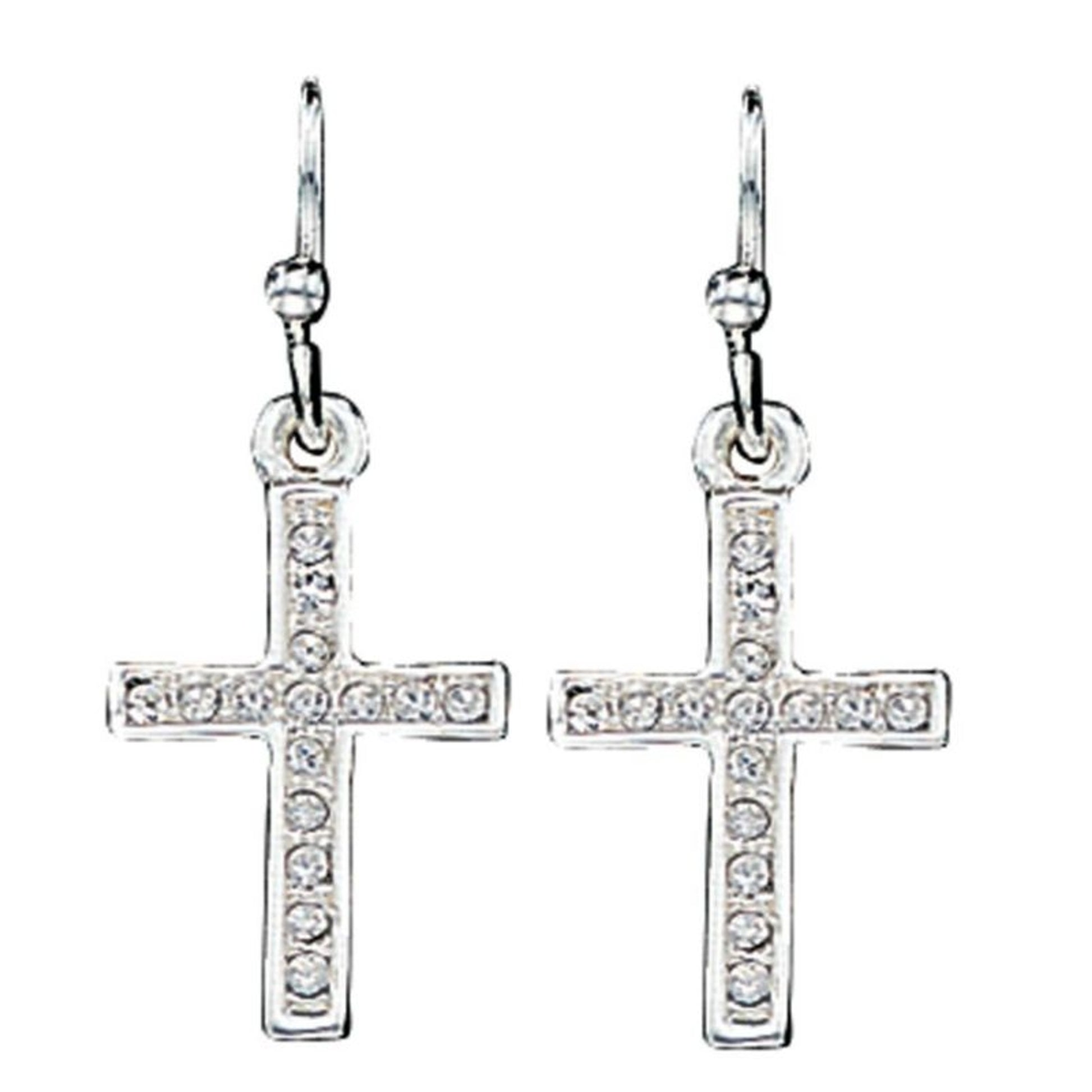 MontanaSilversmith Rhinestone Cross Dangle Earring