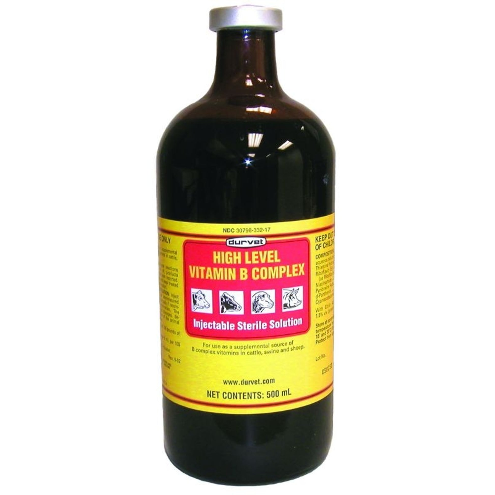 Durvet High Level Vitamin B Complex 500 mL Yellow
