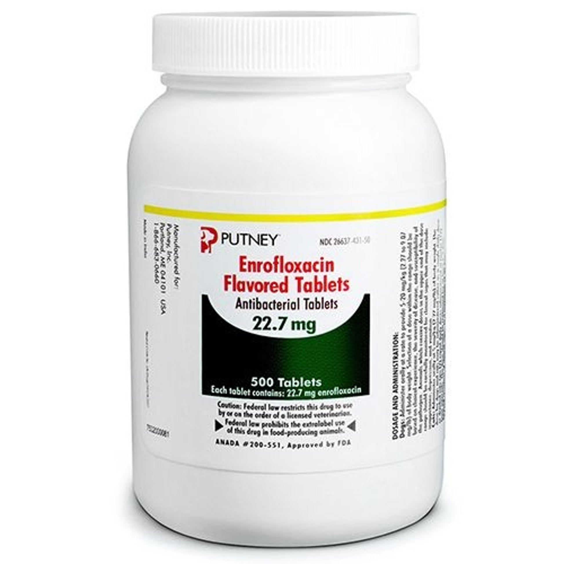 Enrofloxacin Tablets 22.7 mg