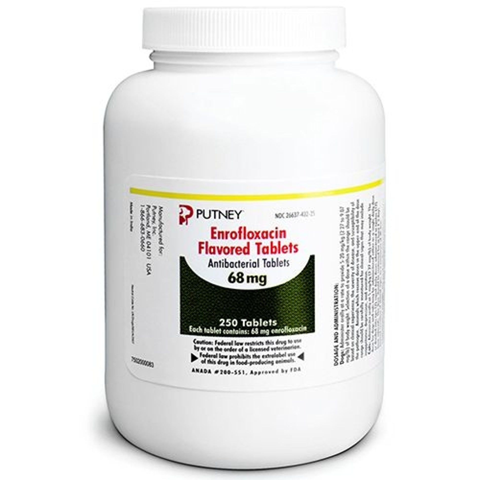 Enrofloxacin Tablets 68 mg