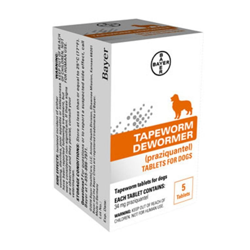 Bayer Tapeworm Dewormer for Dogs - 5 ct