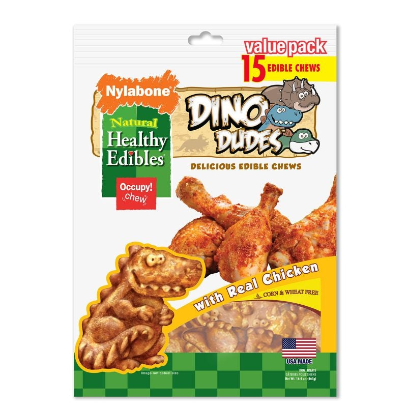 Healthy Edibles Dino Dudes Dog Chews 15ct
