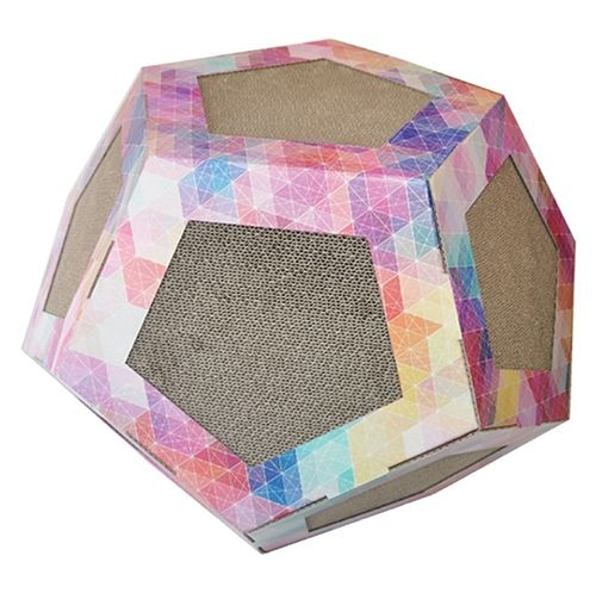 Pet Life Octagon Collapsible Puzzle Cat Scratcher