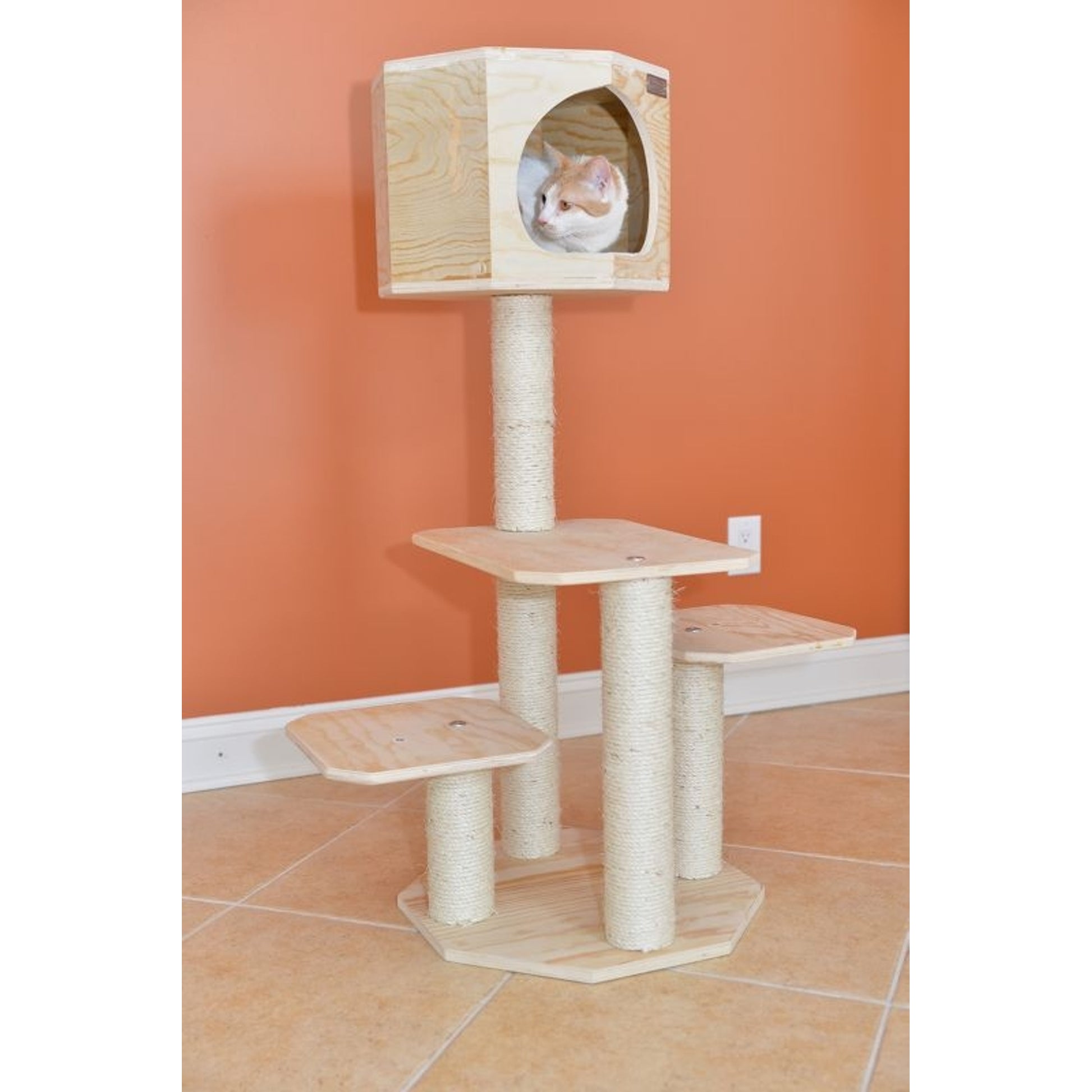 Armarkat Premium Real Wood Cat Tree 46in