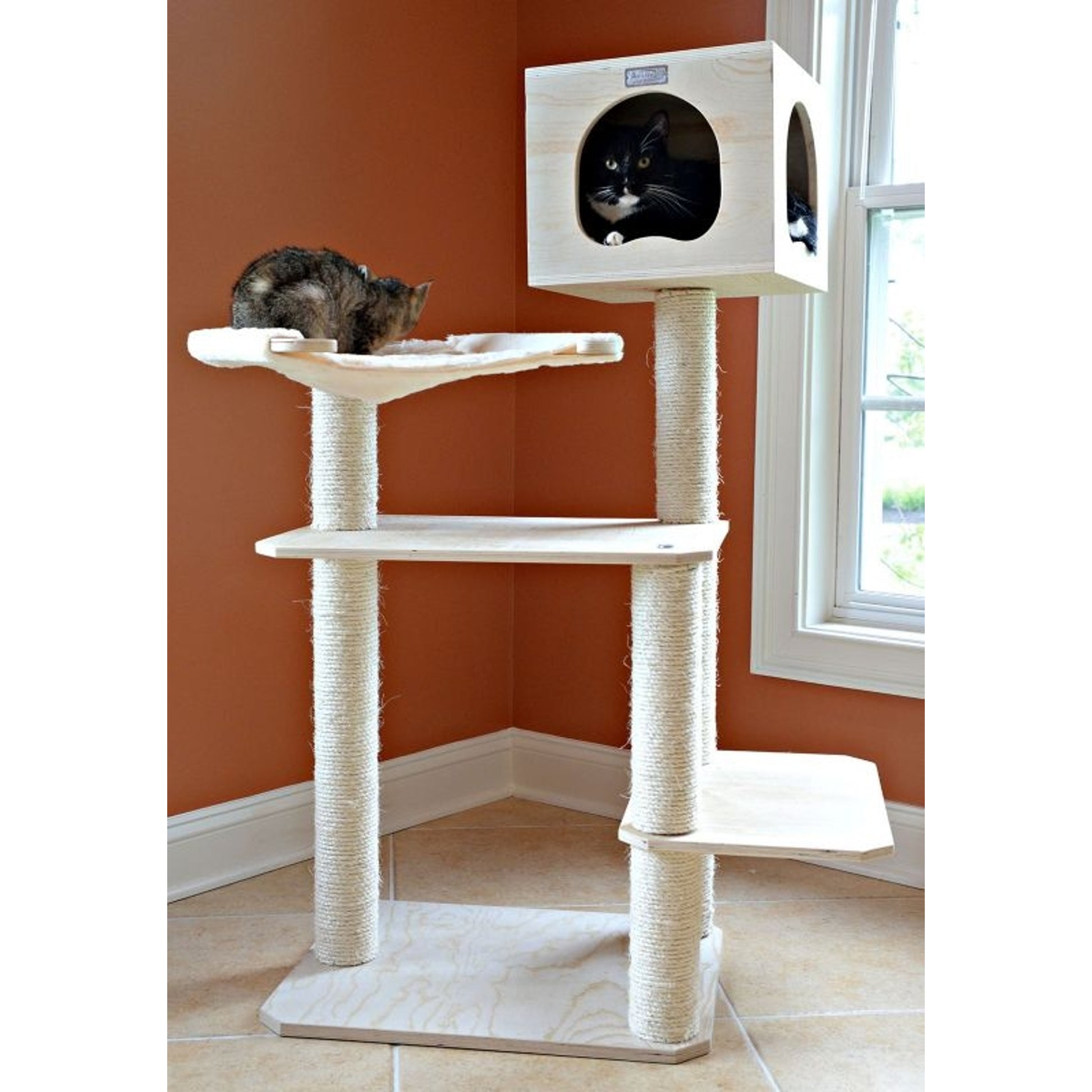 Armarkat Premium Real Wood Cat Tree 50in