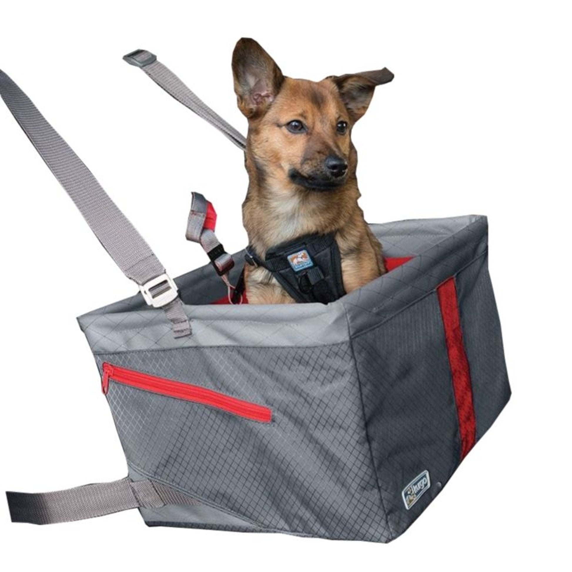 Kurgo Journey Gray/Chili Red Pet Booster Seat