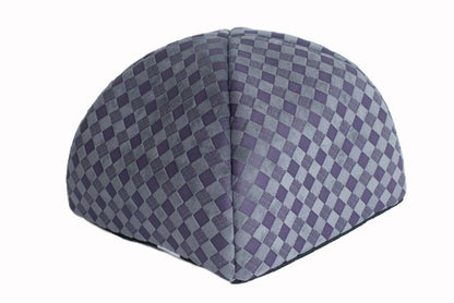 Armarkat Purple/Gray Check Pattern Cat Bed