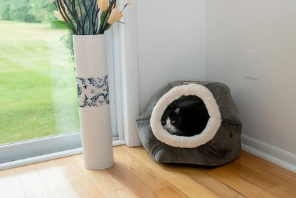Armarkat Gray Velvet Cat Bed