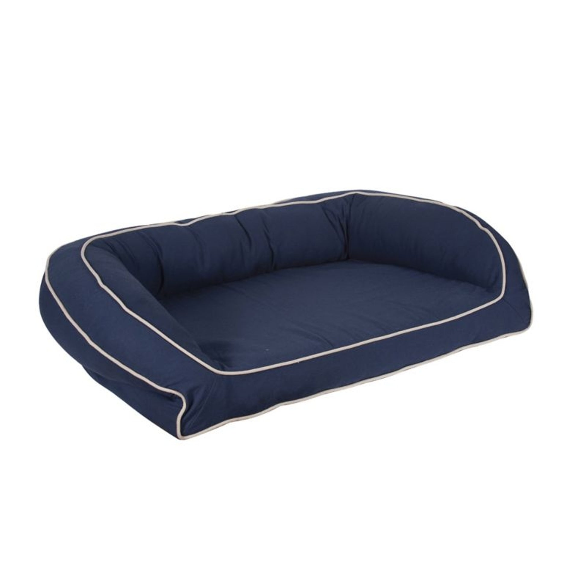 Carolina Pet Blue Canvas Ortho Bolster Bed