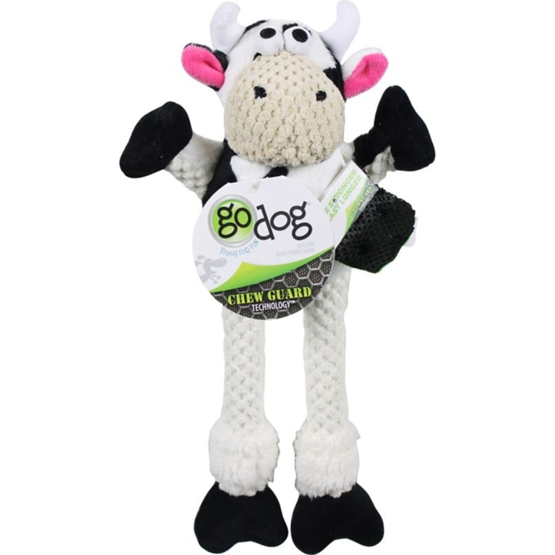 Godog Checkers Skinny Cow Dog Toy