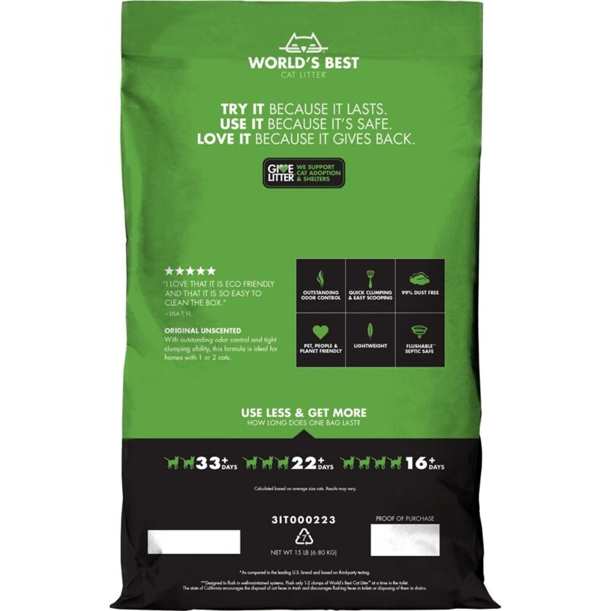Worlds Best Cat Litter Clumping Formula