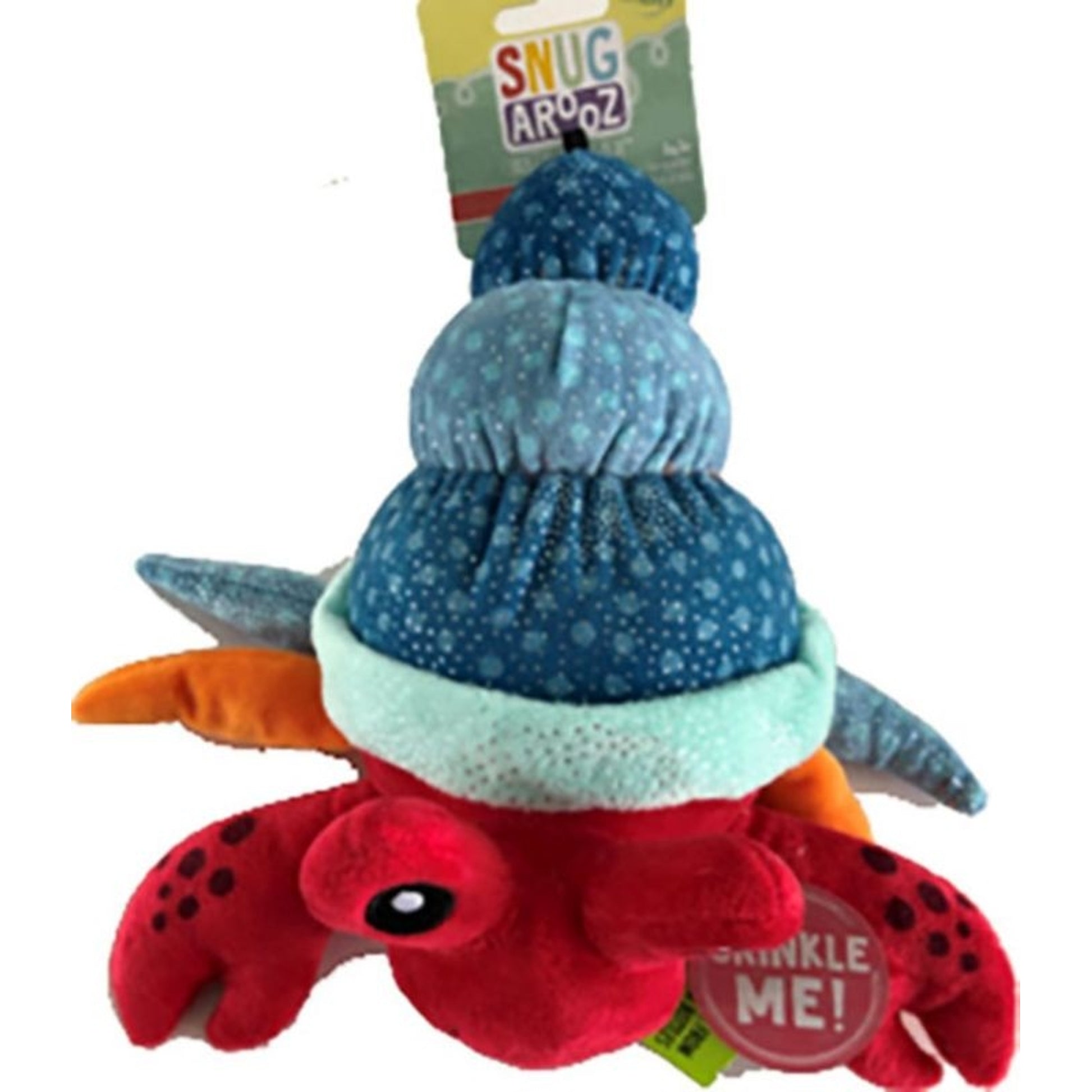 Snugarooz Hermie The Crab Plush Dog Toy