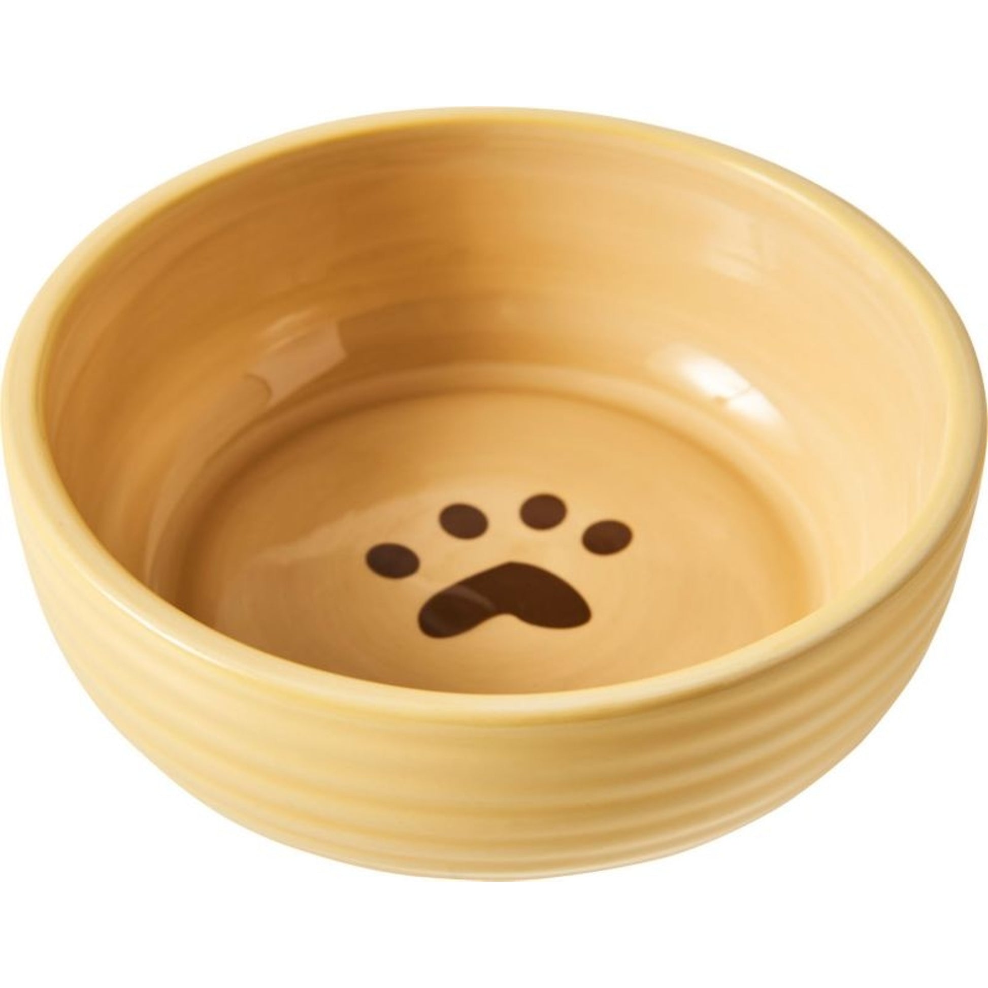 Spot Elegance Ribbed Stoneware Dog Dish