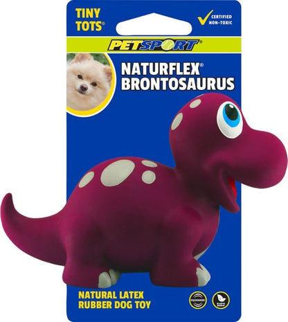 Naturflex Brontosaurus Latex Dog Toy Tiny 4in